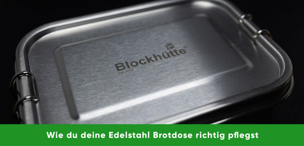 Blockhütte Edelstahl Brotbox