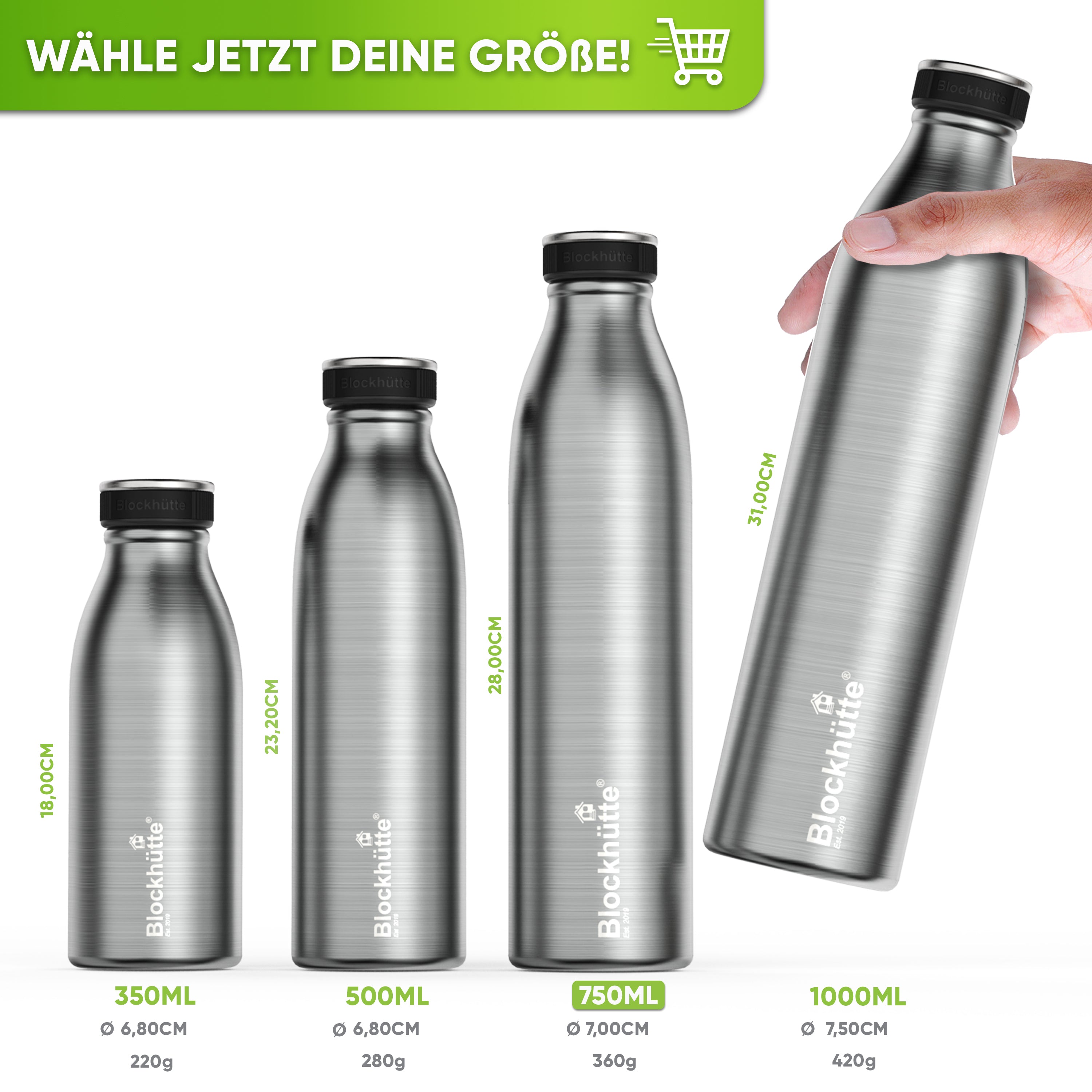 Individual Gravur für die Edelstahl Sport Trinkflasche
