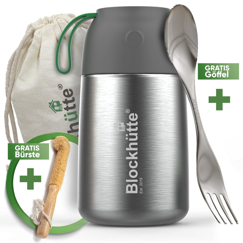 Edelstahl Thermo Lunchbox mit Anti - Vakuum Stöpsel | 730ml |