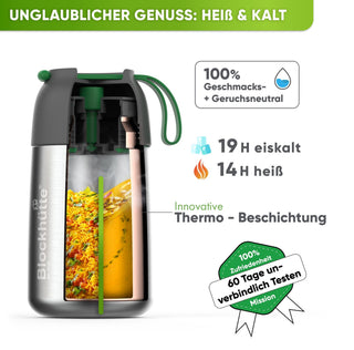 Edelstahl Thermobehälter für Essen | Silber | 1000ml