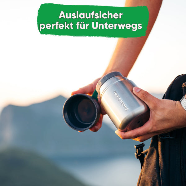 Individual Gravur für den Edelstahl Thermobehälter - Blockhütte - I_TLB_1000