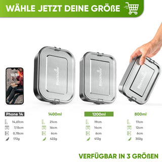 Individual Gravur für die Edelstahl Brotdose | 1400ml |