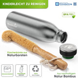 Individual Gravur für die Edelstahl Sport Trinkflasche - Blockhütte - I_SP - TFL_1000