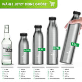 Individual Gravur für die Edelstahl Sport Trinkflasche - Blockhütte - I_SP - TFL_1000