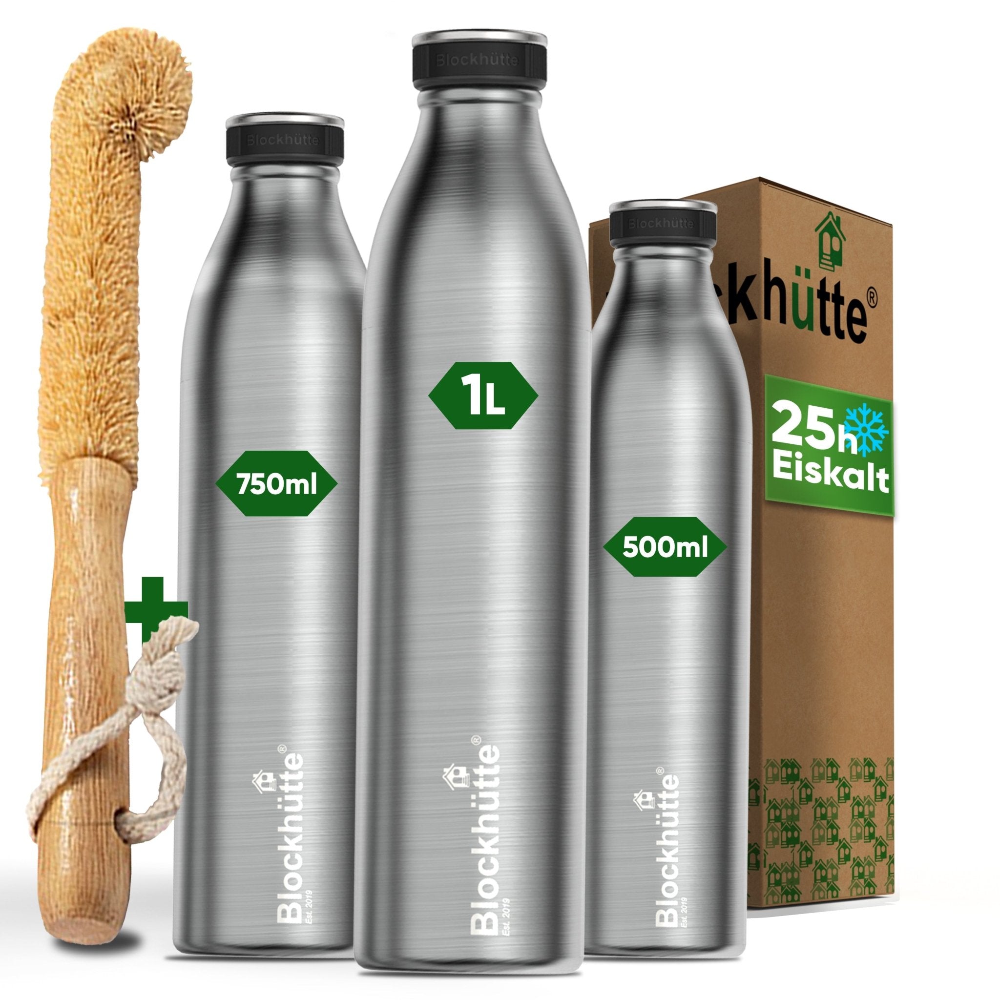 Edelstahl Sport Trinkflasche isoliert