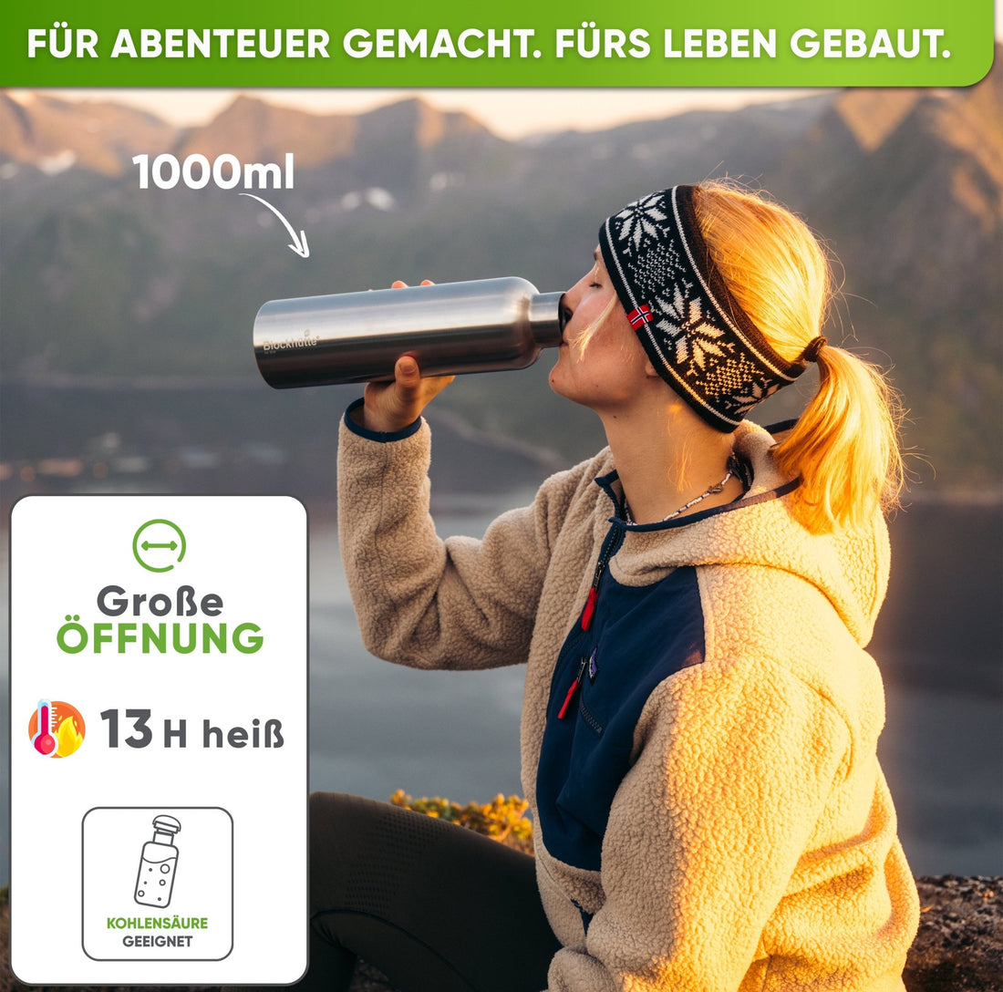 Premium Edelstahl Trinkflasche – 1000ml