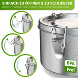 Runde Premium Edelstahl Brotdose - Blockhütte - BH0029