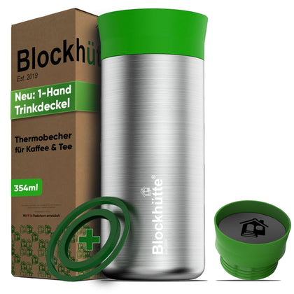 Thermobecher Edelstahl für Kaffee und Tee - Blockhütte - BH0033