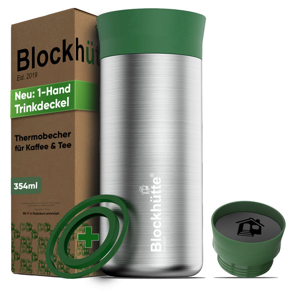 Thermobecher Edelstahl für Kaffee und Tee - Blockhütte - BH0034