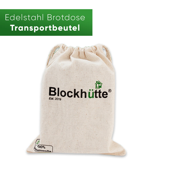 Edelstahl Brotdose - Beutel - Blockhütte