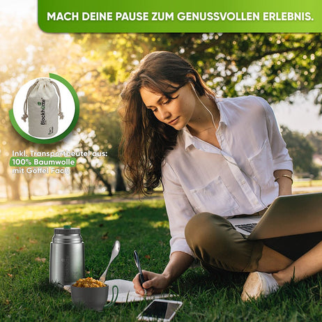 Edelstahl Thermobehälter mit Anti - Vakuum Stöpsel - Blockhütte - BH0024