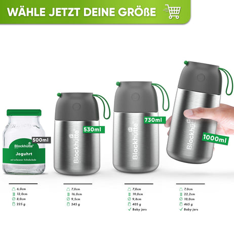 Edelstahl Thermobehälter mit Anti - Vakuum Stöpsel - Blockhütte - BH0024